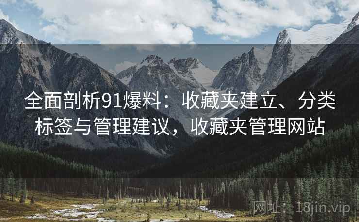 全面剖析91爆料:收藏夹建立、分类标签与管理建议,收藏夹管理网站 全面剖析91爆料:收藏夹建立、分类标签与管理建议,收藏夹管理网站