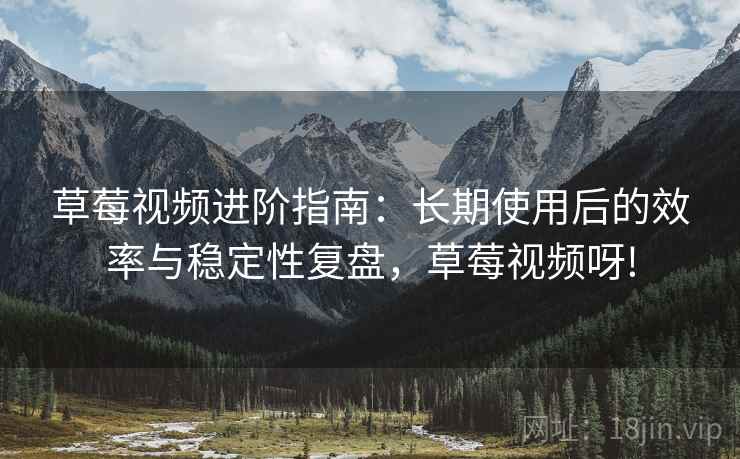 草莓视频进阶指南：长期使用后的效率与稳定性复盘，草莓视频呀!