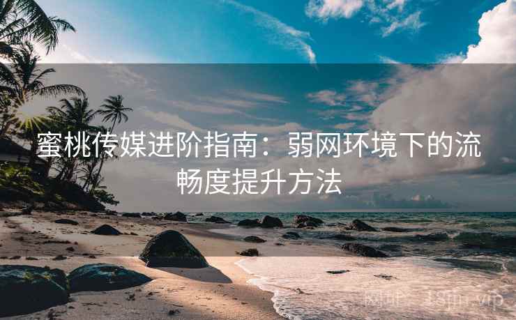 蜜桃传媒进阶指南：弱网环境下的流畅度提升方法