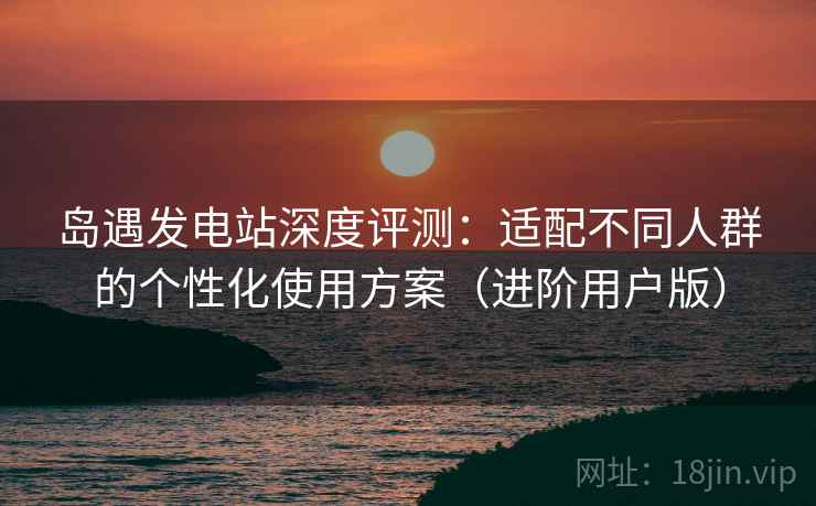 岛遇发电站深度评测：适配不同人群的个性化使用方案（进阶用户版）
