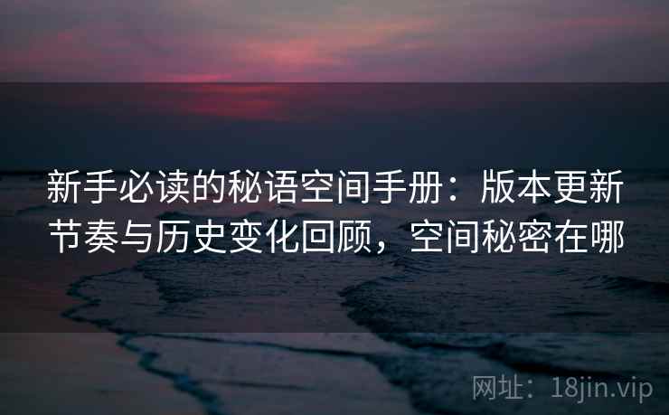 新手必读的秘语空间手册：版本更新节奏与历史变化回顾，空间秘密在哪