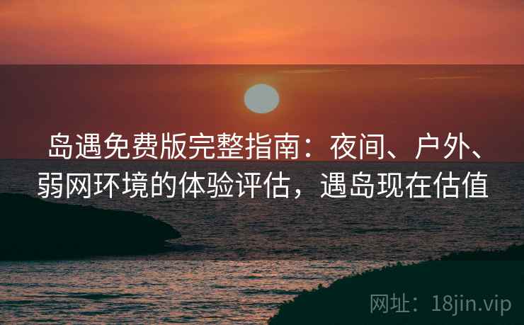 岛遇免费版完整指南：夜间、户外、弱网环境的体验评估，遇岛现在估值