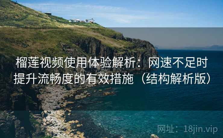 榴莲视频使用体验解析：网速不足时提升流畅度的有效措施（结构解析版）